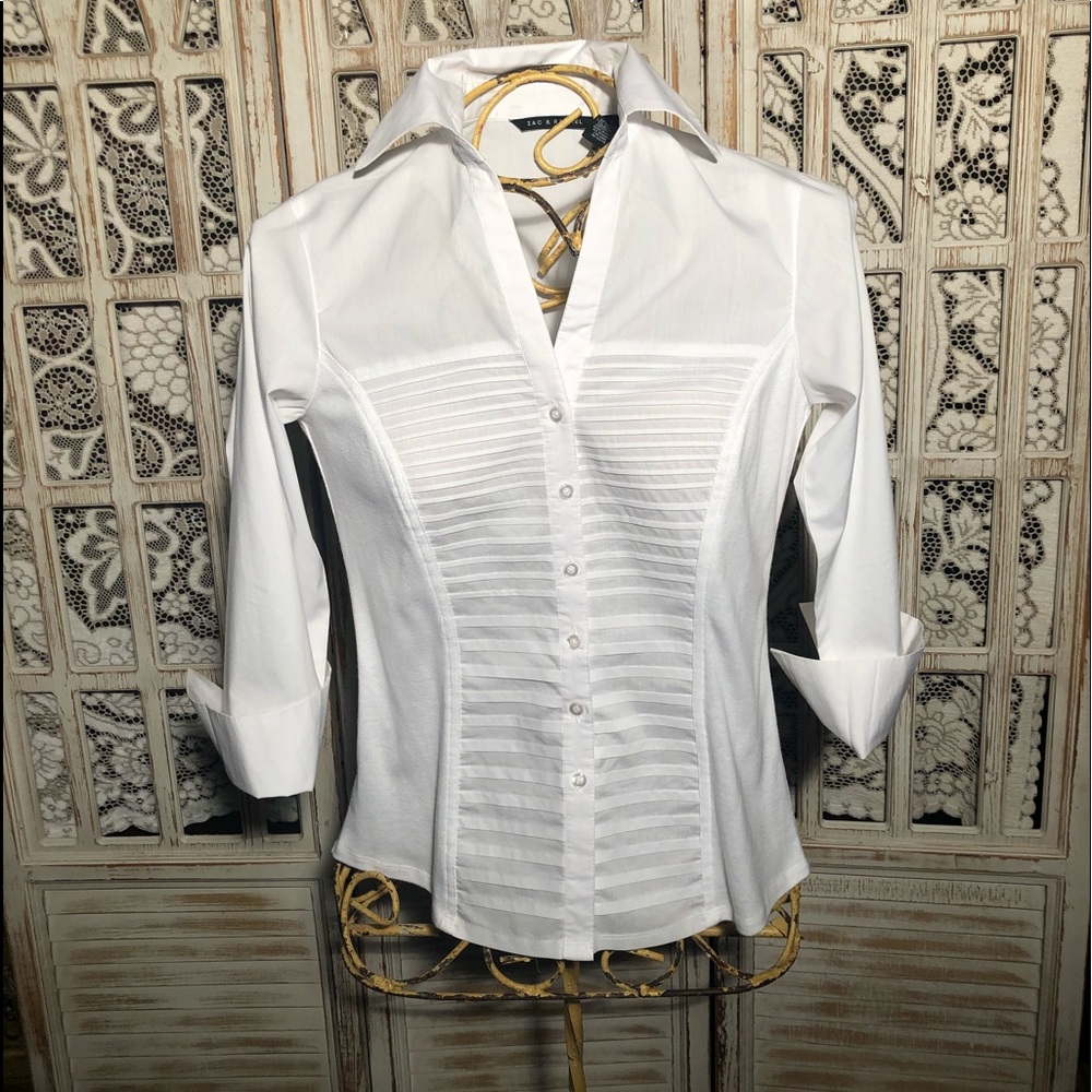 zac & rachel WHITE Form Fitting Blouse